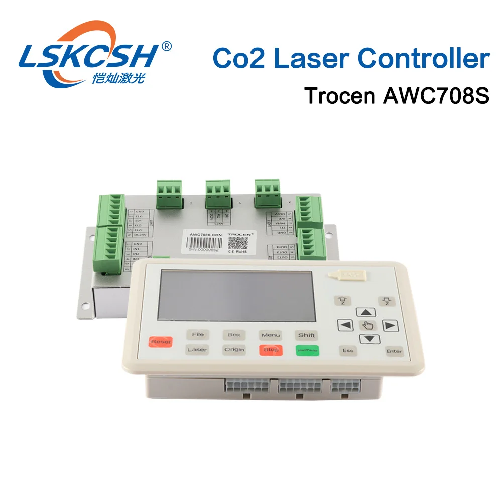 Trocen AWC708S Co2 лазерный контроллер системы для лазерной гравировальная и режущая машина замена AWC708C Lite Ruida Leetro