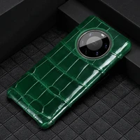 100 natural crocodile leather phone case for huawei mate 40 pro plus mate 20 pro 20 lite p20 p30 p40 p50 pro p40 lite nova 5t