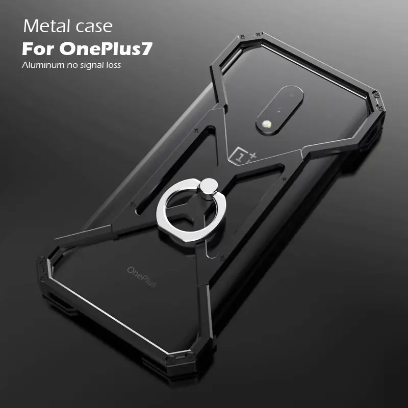Алюминиевый Чехол супергероя для Oneplus 7T 7 Pro 6T 6 5T 5, чехол, чехол с кольцом Железного человека, Человека-паука, чехол для телефона