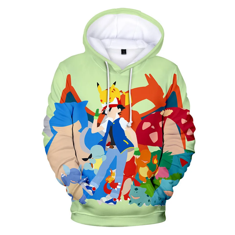3-20 Years Hoodies Pokemon Umbreon Pikachu 3D Printed Hoodie Boys Girls Harajuku Sweatshirt Streetwear Jacket Coat Kids Clothes