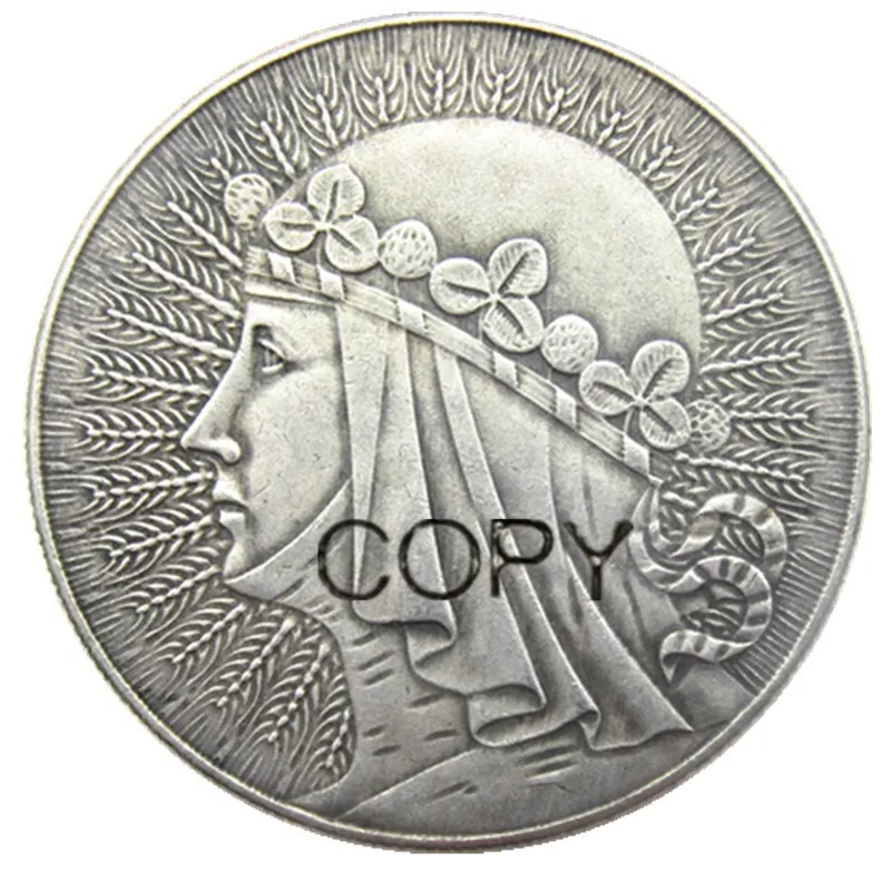 Poland 10 Zlotych 1932 Посеребренная Имитация монеты|Безвалютные монеты| |