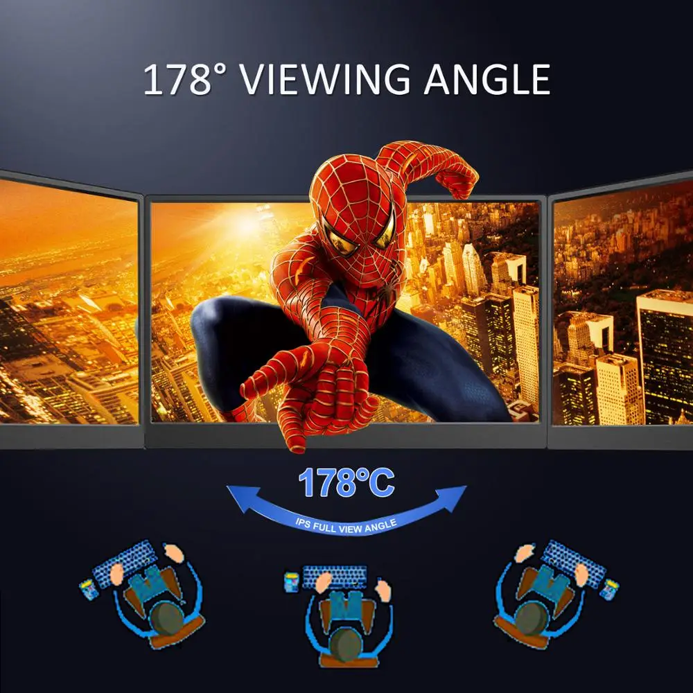 Портативный монитор EVICIV 4K 12 5 дюймов HD HDMI USB 3840 дисплей для ПК ноутбука телефона PS4