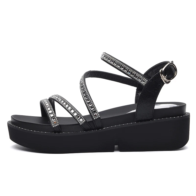 

Summer New Roman Women Sandals Muffin and Platform Women Shoes Shoes Woman Open Toe Sandals Black Women shoes 3-59