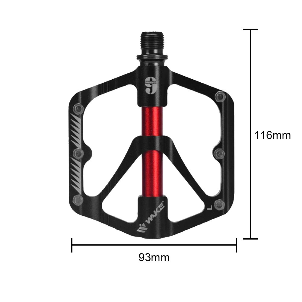 

Mountain Non-Slip Bike Pedals Lightweight Alloy MTB Mountain Bike Flat Platform Pedals with 3 Sealed Bearings Bike Accessories