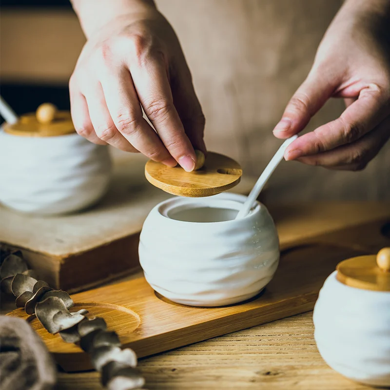 Стекло Rock дизайн сахарница Кухня набор с керамическим покрытием для соли и