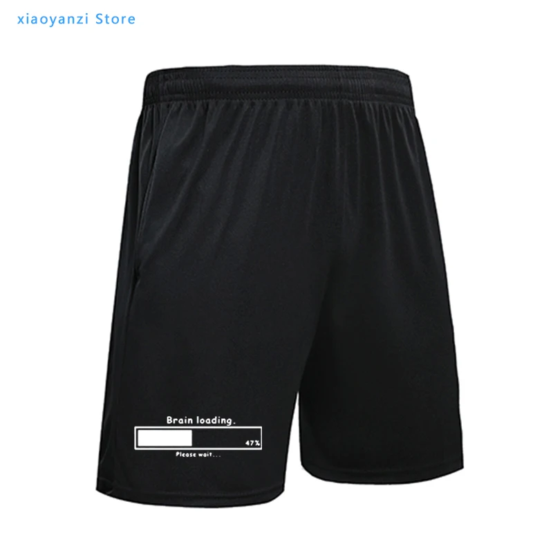 

2021 Summer running shorts pants Brain Loading Gamer Computer Geek Funny Print sports pants Men's shorts top-340