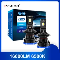 essgoo h7 led headlight h11 led car light h4 h1 9005 9006 hb3 hb4 auto turbo lamp 16000lm 6500k headlights bulbs low high beam