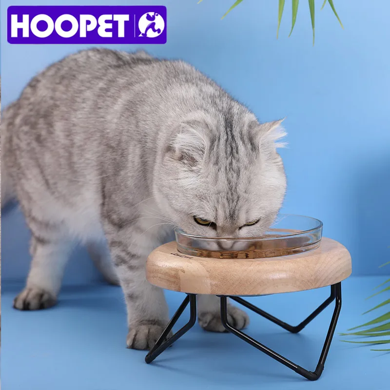 Чаши для кошек HOOPET миски корма и воды домашних животных посуды деревянные