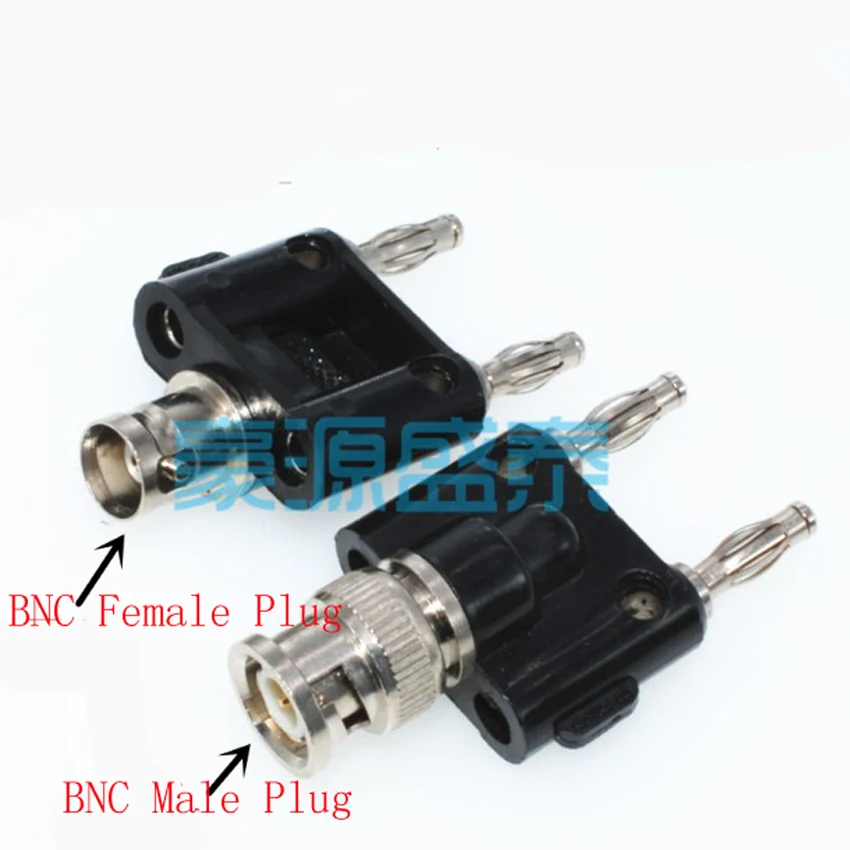 

BNC Male/Female To 4mm Dua Banana Male Plug Connector Coaxial Adapter