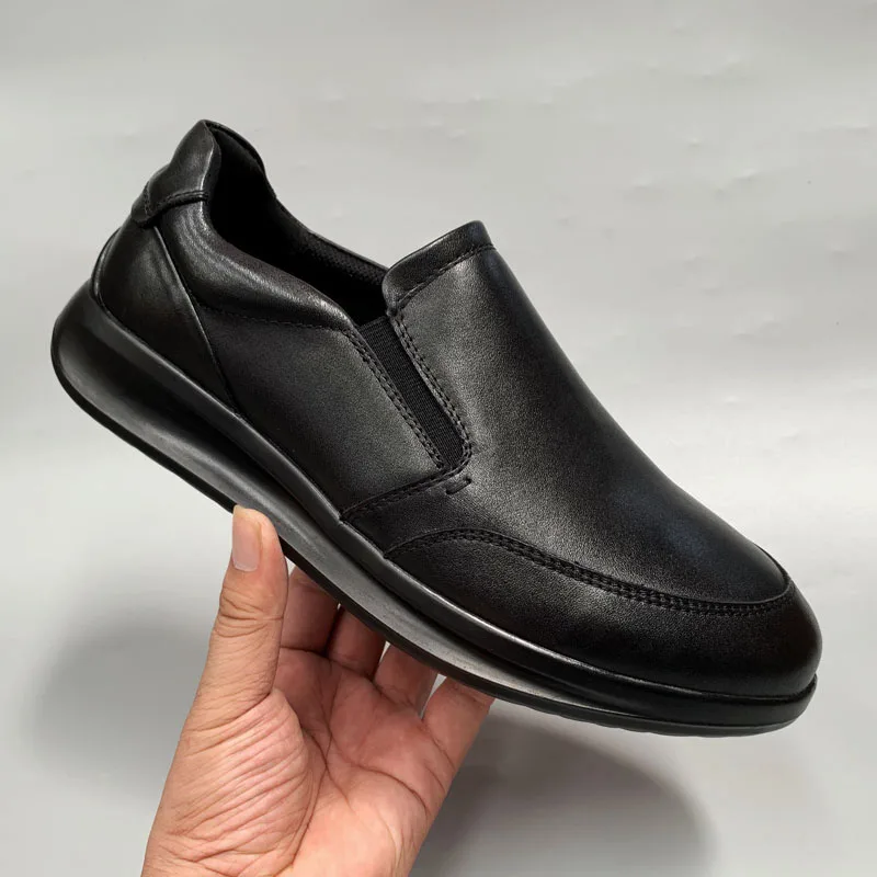 Кроссовки мужские из натуральной кожи на шнуровке дышащие спортивные туфли для