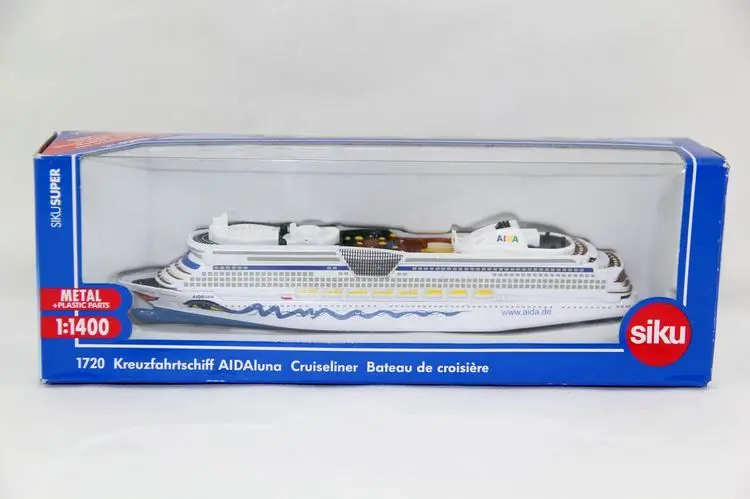 1/1400 Siku Aida Круизный корабль из сплава металла Cruiseliner миниатюрная Реплика, модель для детей, подарки на лодке