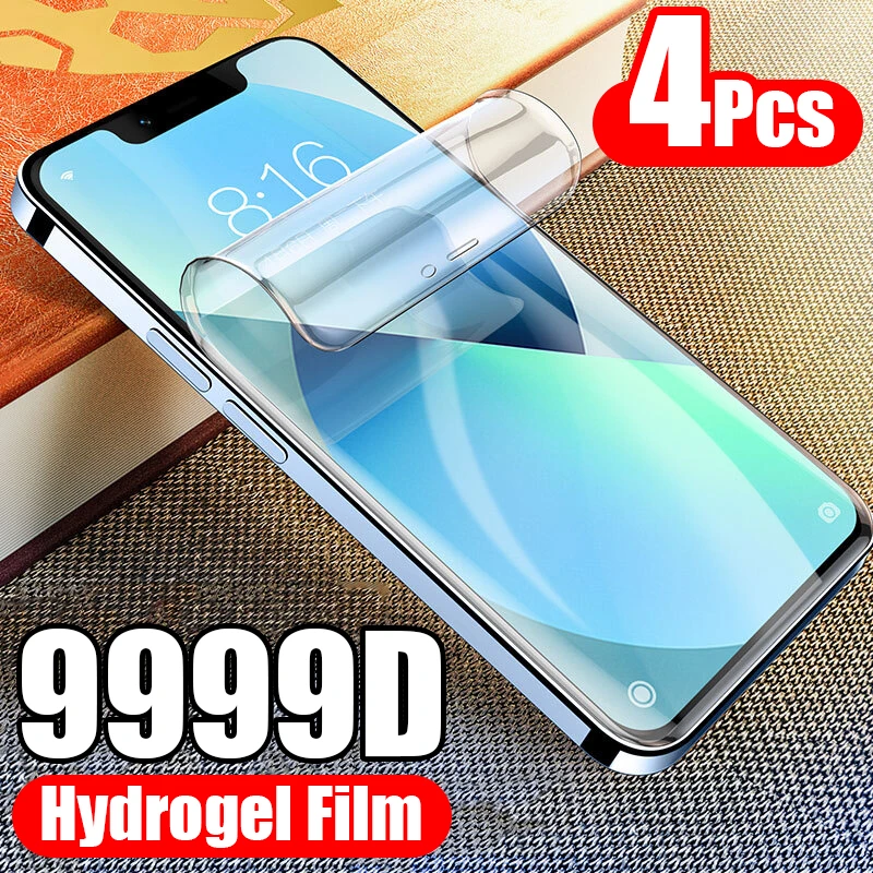 

4Pcs Full Cover Hydrogel Film Screen Protector For iPhone 11 12 13 Pro Max Screen Protector For iPhone X XR XS MAX 6 7 8 Plus