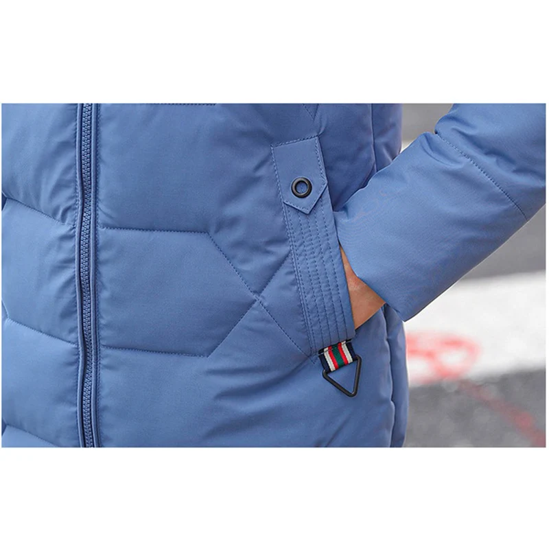 

Outwear Hooded down jacket cotton coat women 2020 winter new medium long down jacket warmth all-match plus size parker overcoat