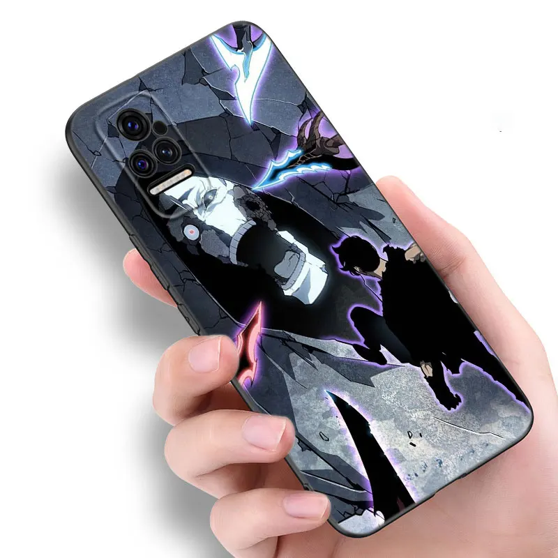 anime solo leveling phone case for xiaomi mi redmi poco x3 nfc gt f3 m3 10t 11t 7 7a k20 k40 pro 11i a2 11 lite civi black cover free global shipping