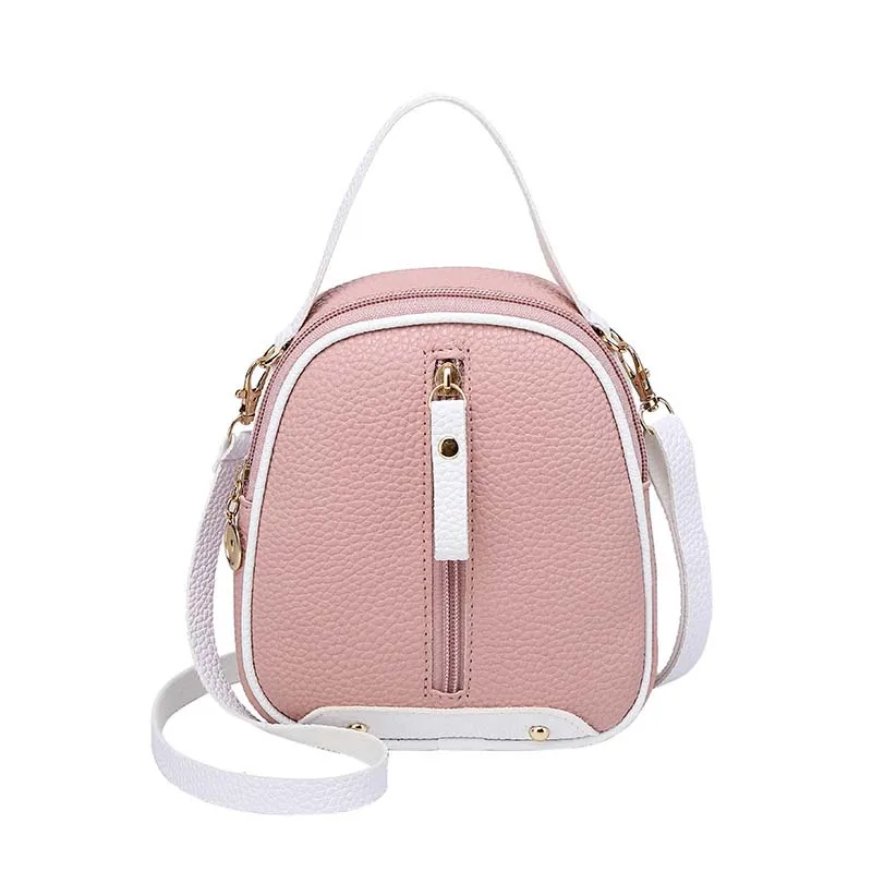 

50PCS / LOT PU Leather Women's Backpack Small Shoulder Bags for Women Multi-function Female Mini Crossbody Bag Girl