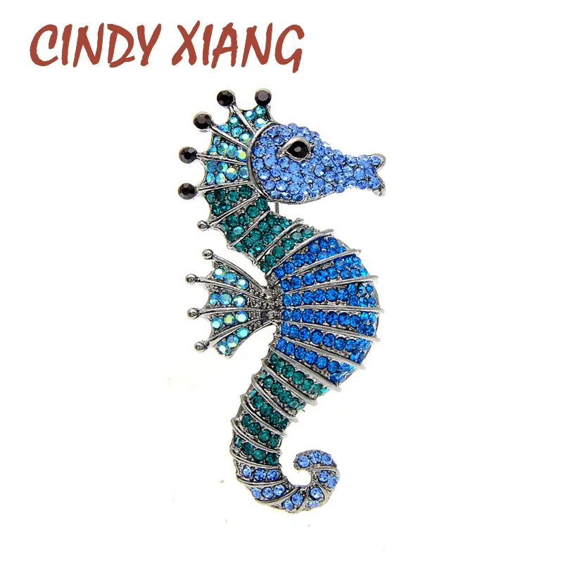 CINDY XIANG стразы морская лошадь броши для женщин винтажная мода милые животные