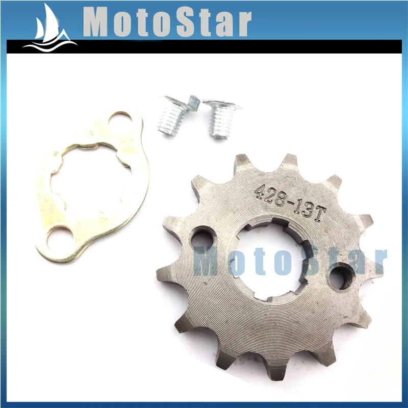 428 13 зуб 20 мм передняя цепная Звездочка для 50cc 70cc 90cc 110cc 125cc 140cc 150cc 160cc двигатель ATV
