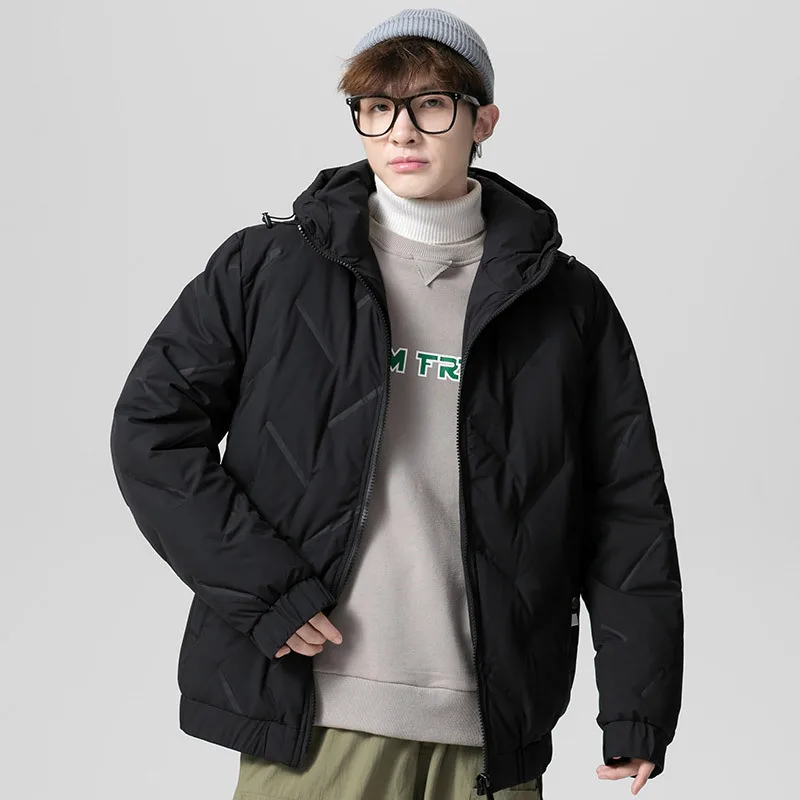

85% White Down Jacket Men Autumn Winter Jacket Korea Fashion Men Warm Coat Hooded Parkas Zipper Coat Outwear Men High Quality