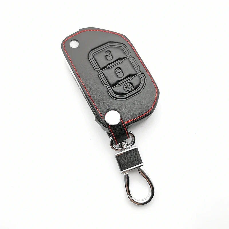 3 кожаный чехол с кнопкой Чехол держатель сумка для Jeep Wrangler JL для Jeep JL дистанционный брелок аксессуары для салона автомобиля