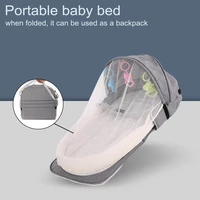 baby backpack bed portable sleep bed infant travel bag toddler sleeping basket mummy bag with mosquito net for 0 18month