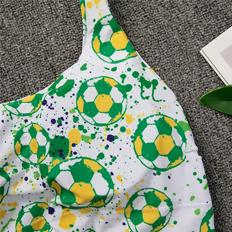 Комплект из двух предметов с футбольным принтом новый сексуальный женский