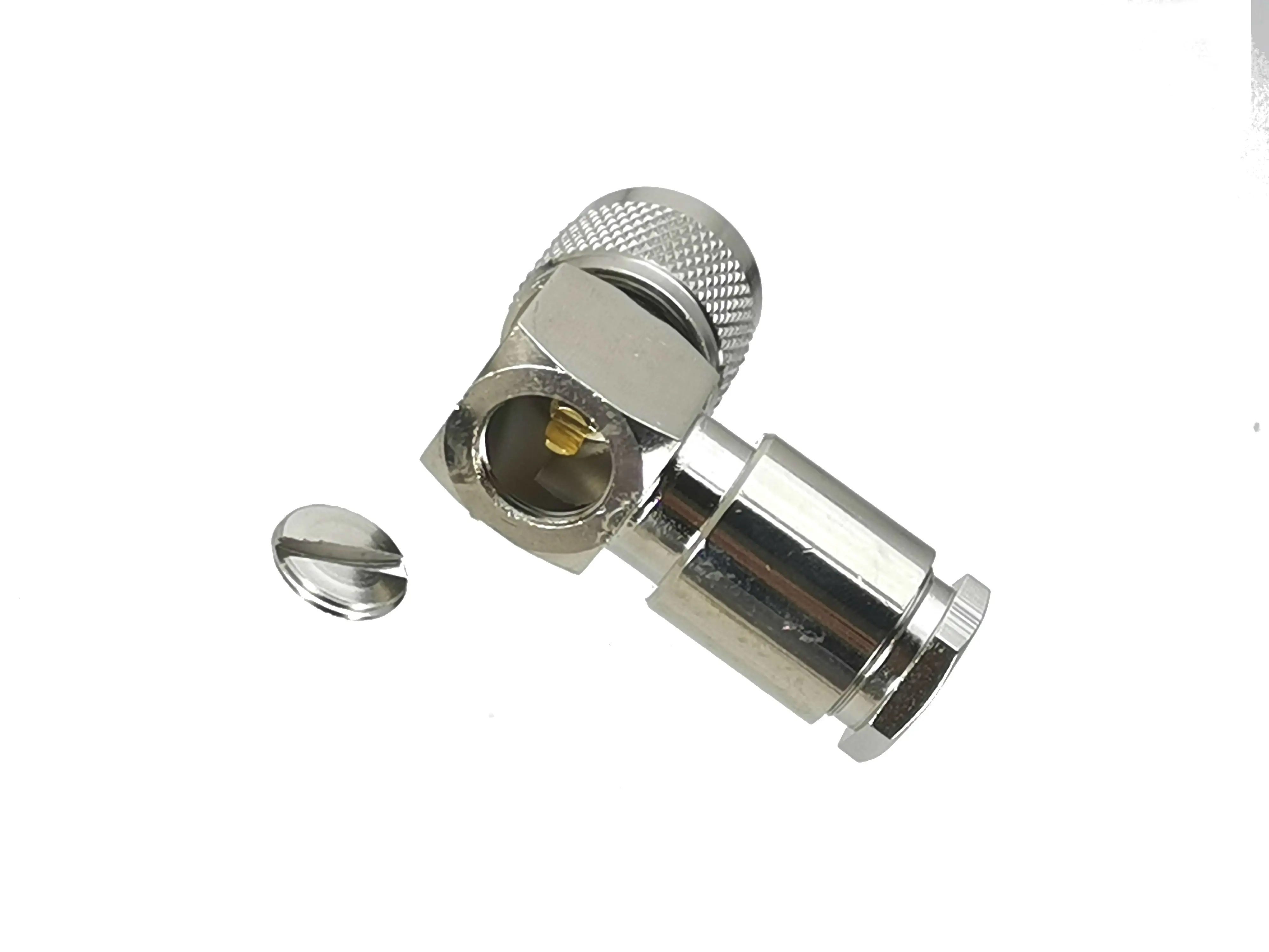 1шт N-мужской разъем зажим для кабеля RG8 LMR400 7D-FB RG213 RF коаксиальный латунный новый правый угол проводных терминалов.