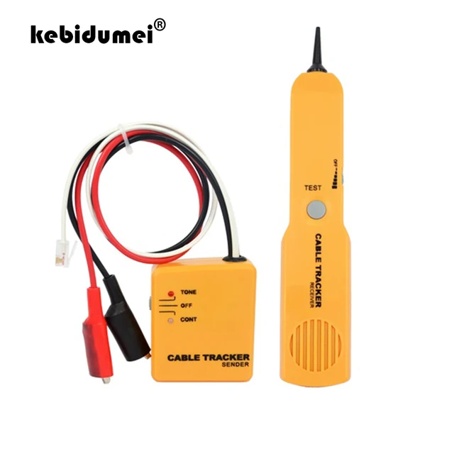 kebidumei Handheld Telephone Cable Tracker Phone Wire Detector RJ11 Line Cord Tester Tool Kit Tone Tracer Receiver 1
