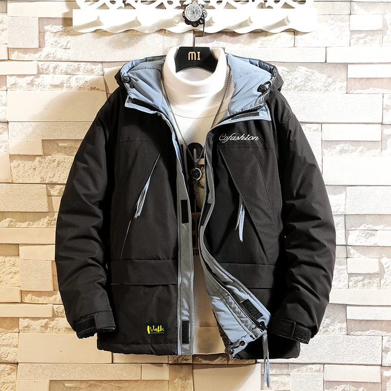 Workwear Cotton Coat Men's Autumn and Winter Thickening Jacket Trendy Loose Cotton Coat Japanese Fashion Brand plus Size Cotton