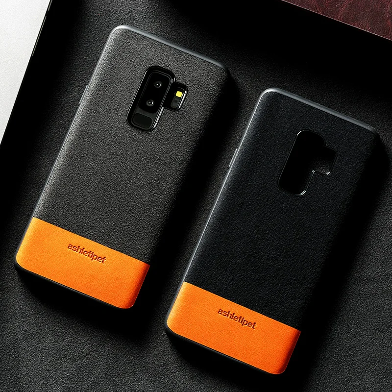 Чехол для телефона Samsung Galaxy S7 S8 S9 Plus чехол из замши с отстрочкой масло воск кожа