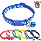 Милые кошки Колокольчик для собак воротник Регулируемая пряжка воротник Тедди Bomei мультяшными собачками; Забавный след ошейники для собак Красочные товары для домашних животных