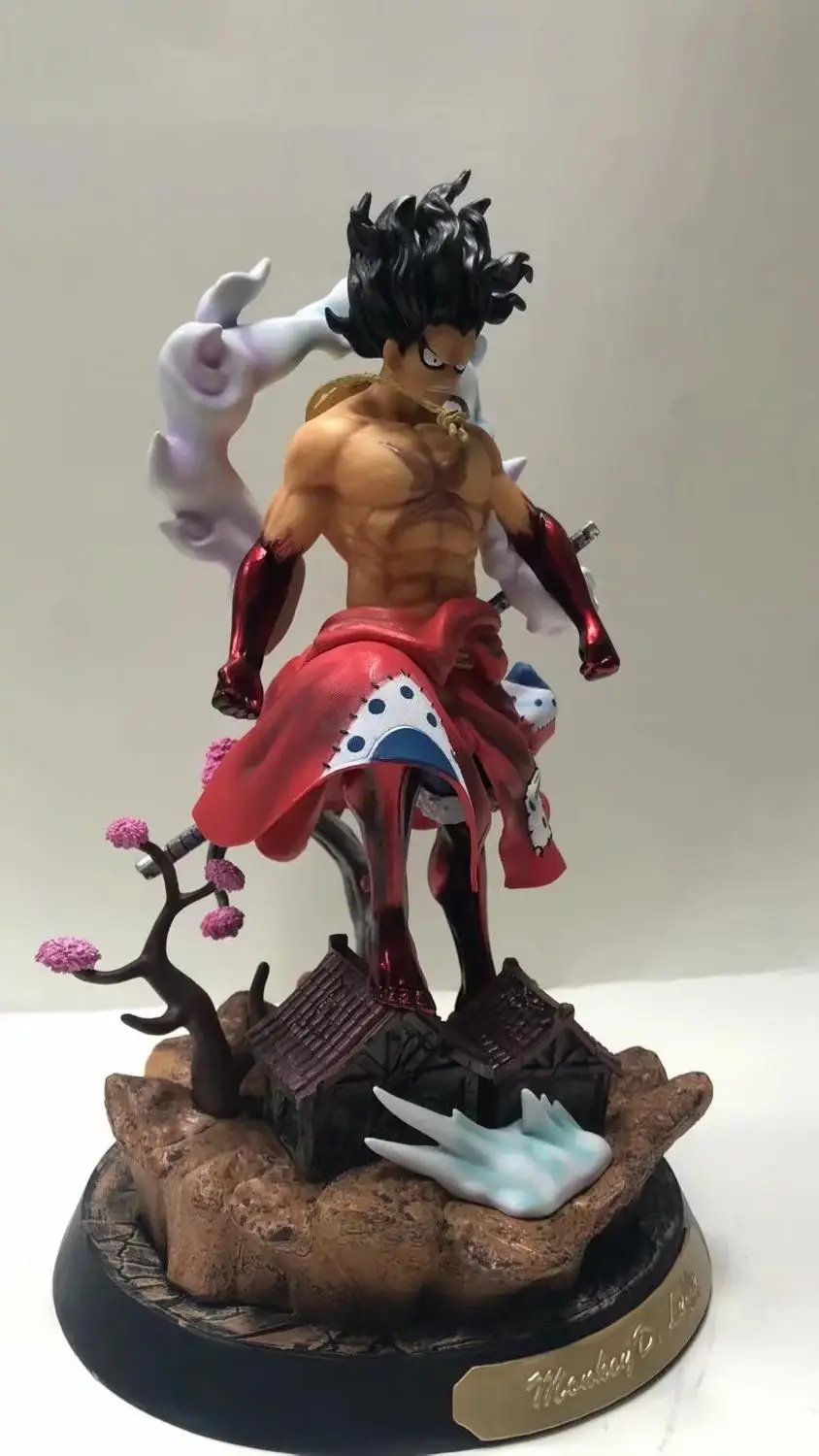 Аниме One Piece Wano Luffy Gear 4 Four Snakeman GK статуя кимоно Луффи ПВХ фигурка Коллекционная
