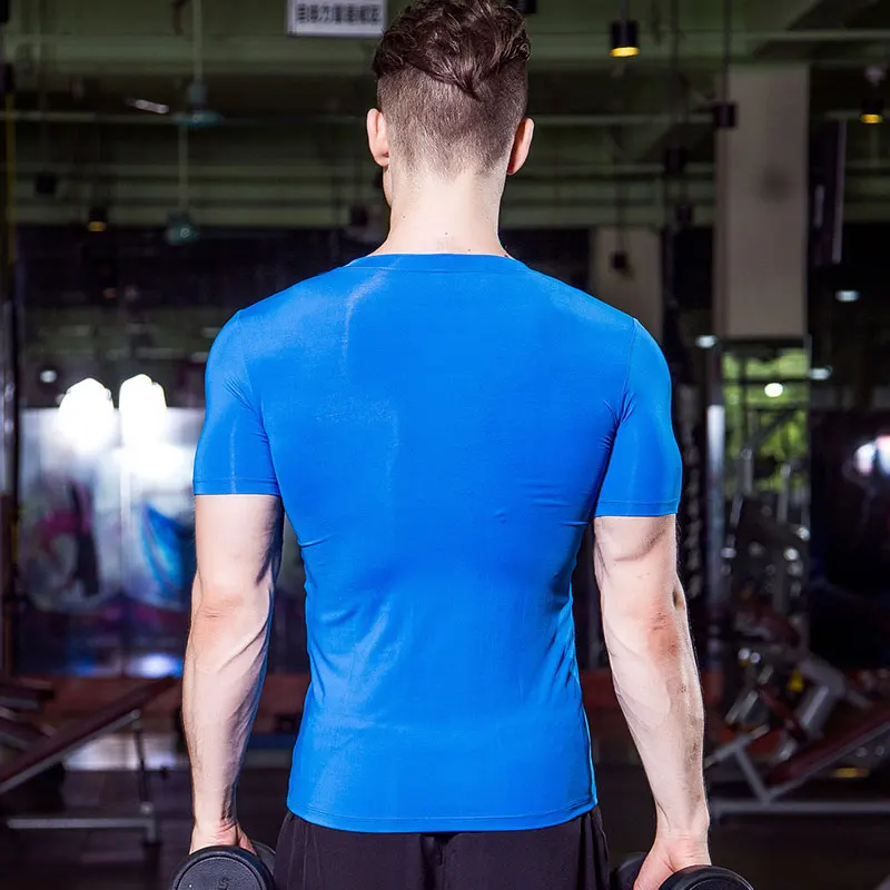 Мужские быстросохнущие рубашки для фитнеса Рашгард Мужской теннис баскетбол