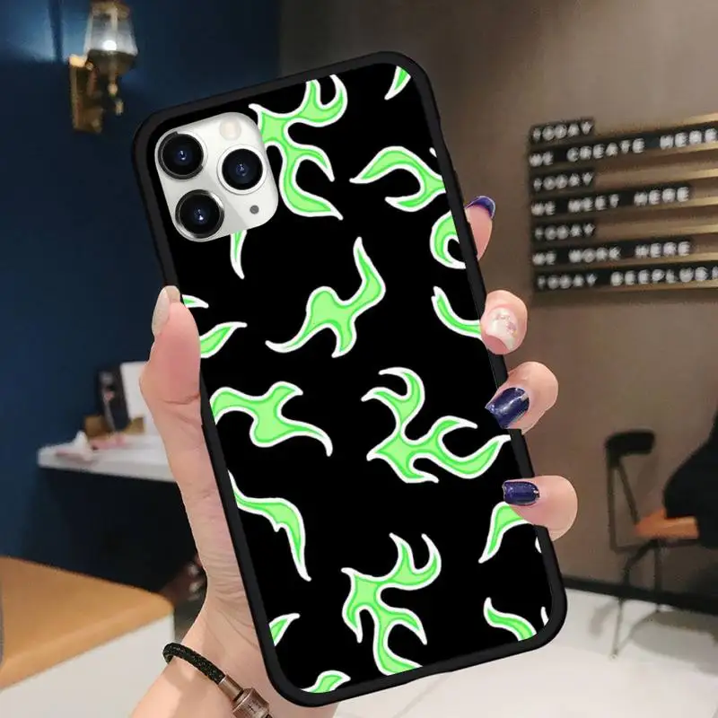 

Blue Flame Fire Phone Case for iPhone 11 12 pro XS MAX 8 7 6 6S Plus X 5S SE 2020 XR mini Funda