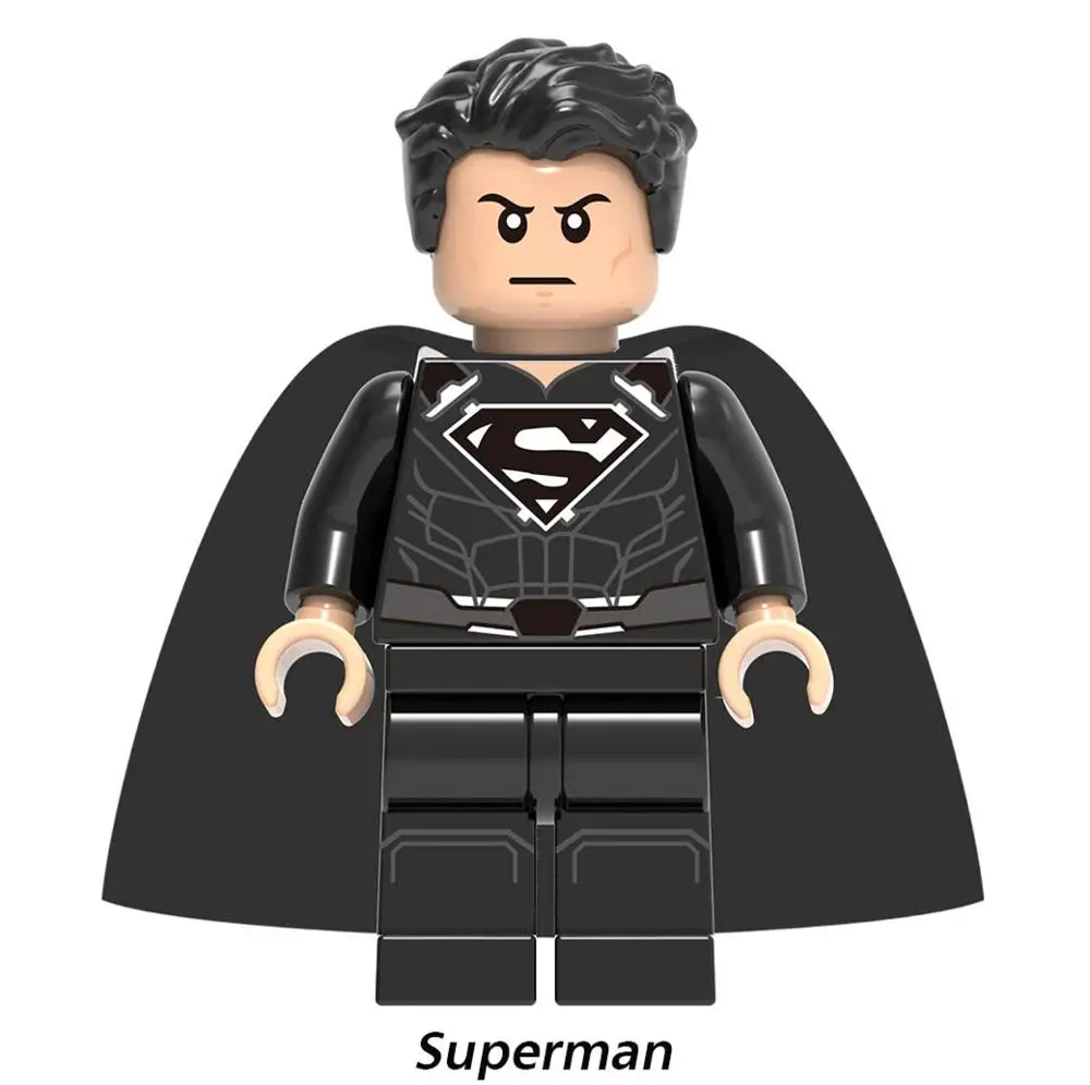Superman Один супер герой X0227 Бейн Риддлер фигурка чучела Джокер яд плюща Пингвин Btgirl красный капюшон наборы Buidling блоки кирпичные игрушки - Цвет: Superman