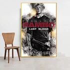 Постер Фильма Joh-n Rambo Первая Картина на холсте крови настенная фотография стены для украшения гостиной
