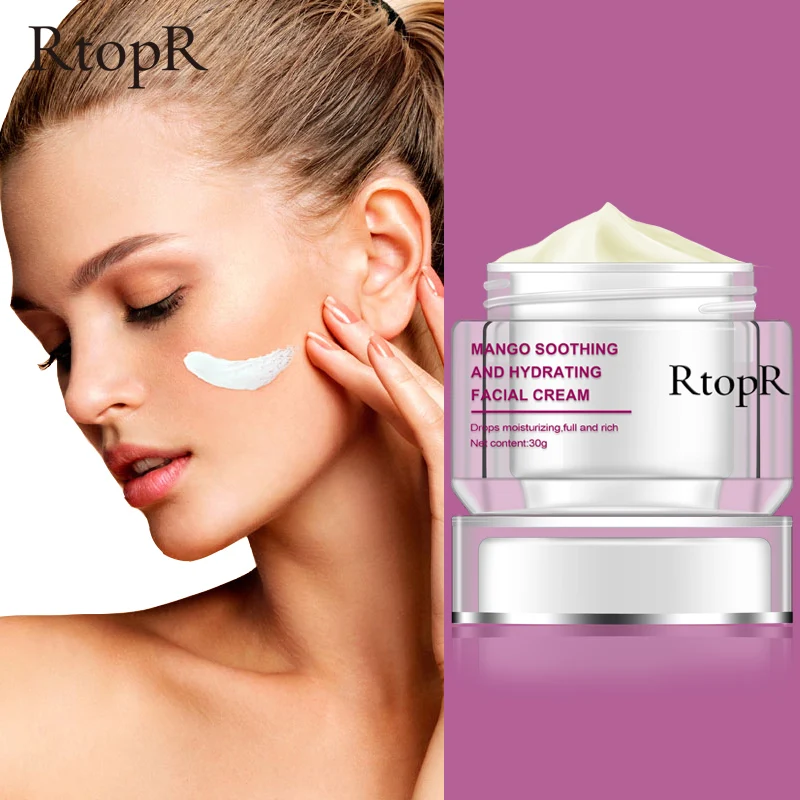 

RtopR Face Cream Anti-Wrinkle Anti Aging Whitening Mango Bright Moisturizing Liquid Tights Nourishing Shrink Pores High Quality