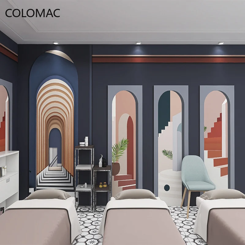 

Colomac Custom Nordic Beauty Salon Background Wallpaper KOL Photo Mural Ornaments for Room Room Design Dropshipping
