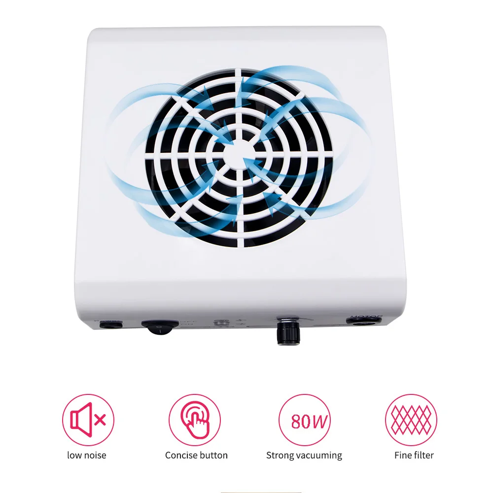 Фрезер и уборщик пыли для ногтей 2 в 1 аппарат маникюра с мощным вентилятором