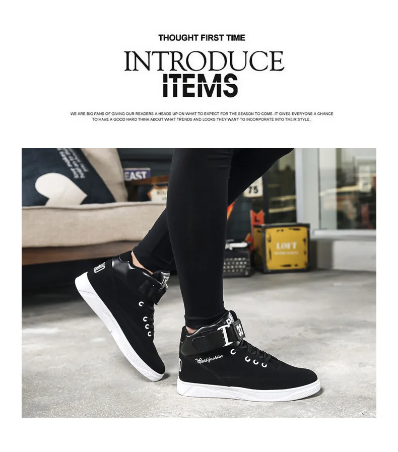 Ботинки мужские водонепроницаемые из искусственной кожи высокие ботинки