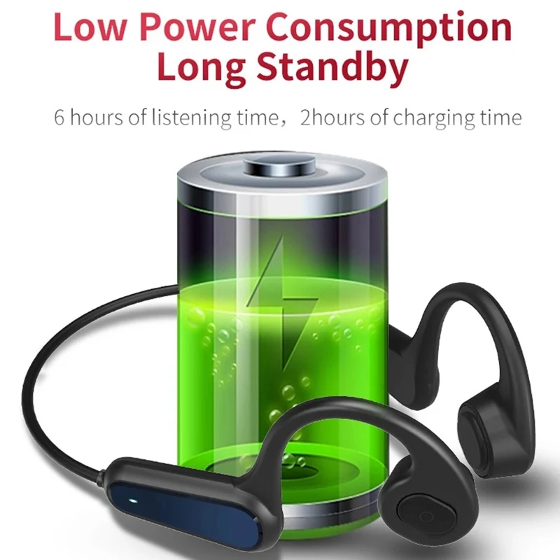 

HOT A9 Bone Conduction Headphones Painless Wireless Bluetooth 5.0 Earphone Outdoor Sports Headset Ip56 Waterproof Hands-Free