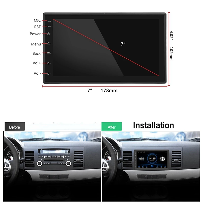 2Din Car Android 8.1 Multimedia Player Autoradio 7Inch Contact Sn GPS Bluetooth FM WIFI Auto o Stereo | Автомобили и мотоциклы