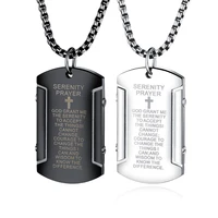 mens stainless steel dog tag pendant necklace jewelry