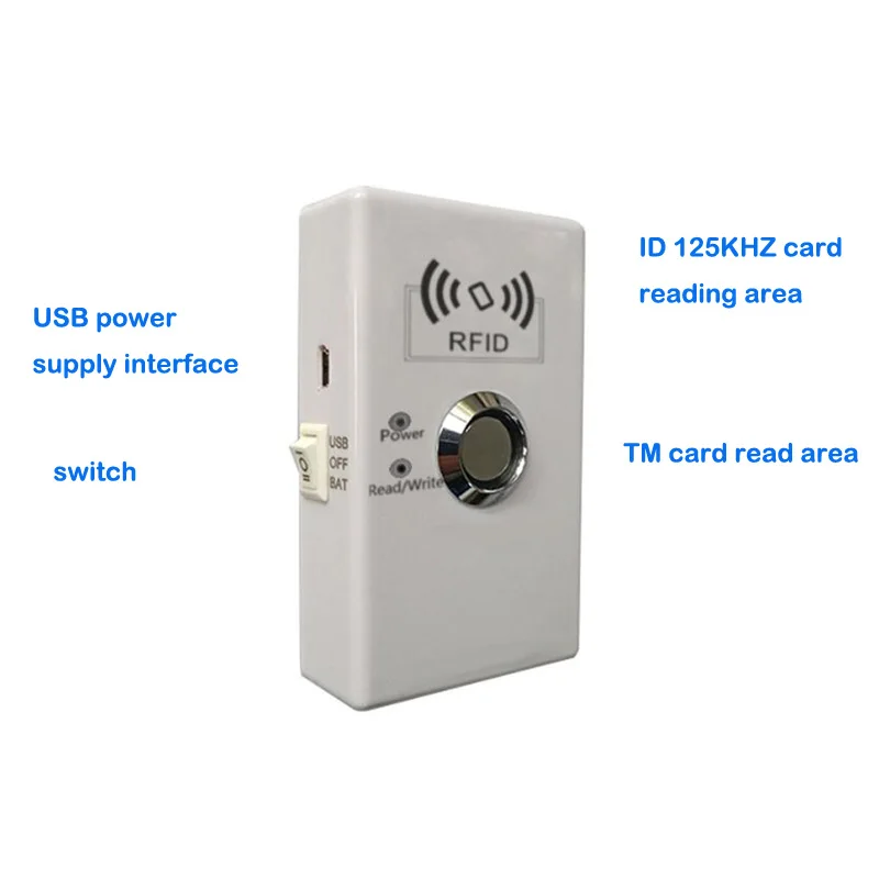 1pcs/lot TM Ibutton card handheld duplicator DS1990 RW1990 and 125khz EM4305 T5577 compatible rfid copier | Безопасность и защита
