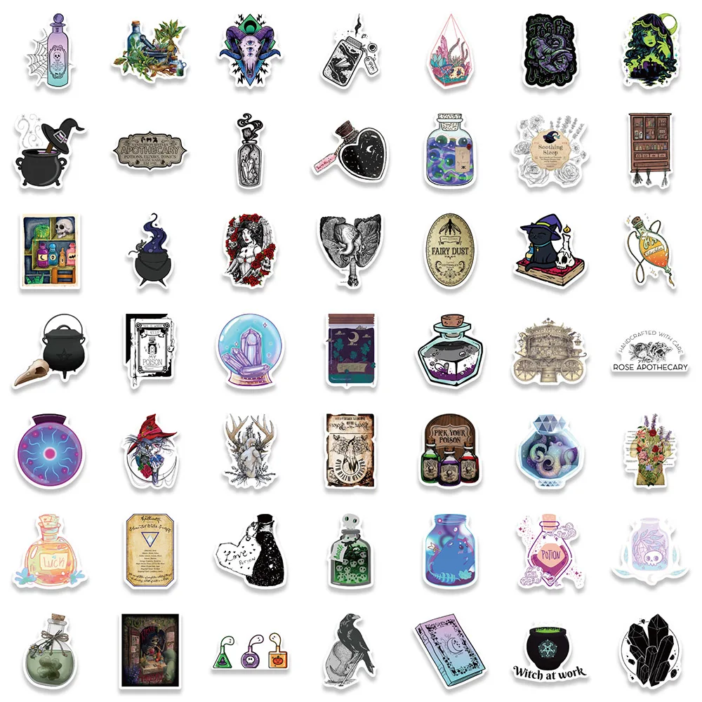 103050100pcs apothecary pharmacist cartoon graffiti stickers aesthetic art stickers laptop car phone kids toys decal sticker free global shipping