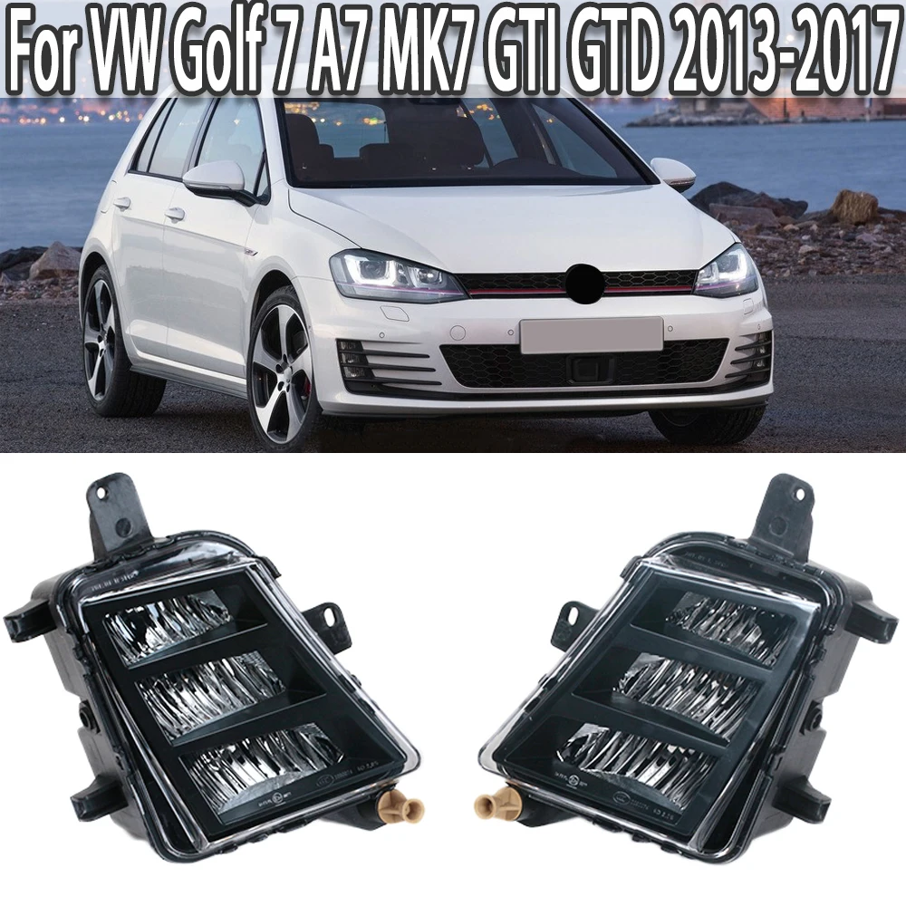 K-Car Светодиодный ная передсветильник противотуманная фара DRL для Volkswagen VW Golf 7 A7 MK7