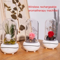 colorful lights led night light aroma diffuser flower air aroma diffuser wireless rechargeable ultrasonic spray mute