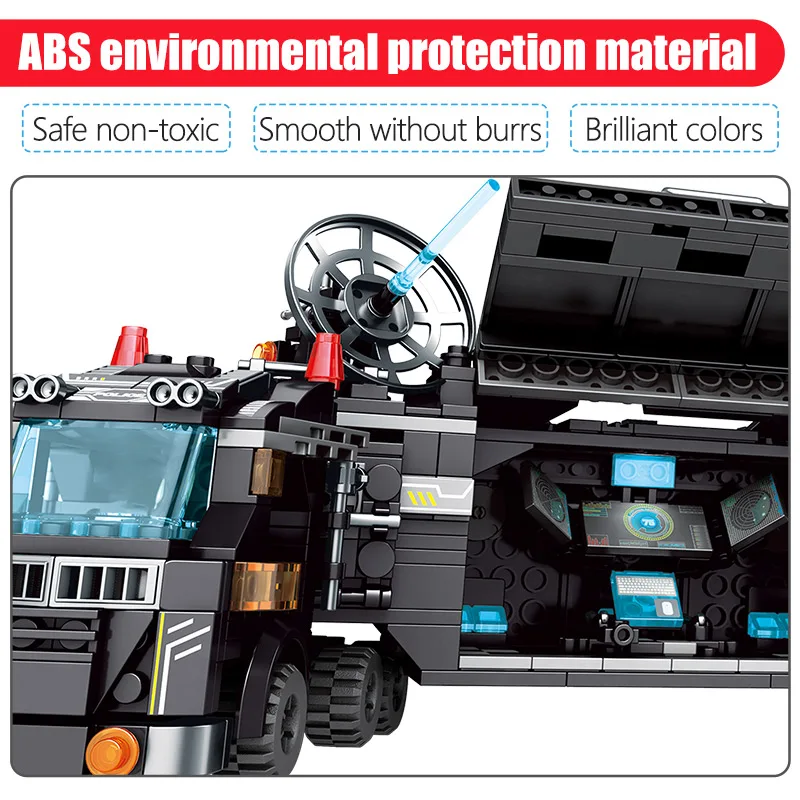 

City Police Station Technical Car Motorcycle Building Blocks SWAT Team Weapons Truck Ship Robot Bricks Toys Sets For Children