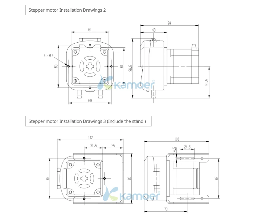Kamoer KDS 12 V/24 V DC перистальтический водяной насос, используемый для химической дозирования жидкости передачи