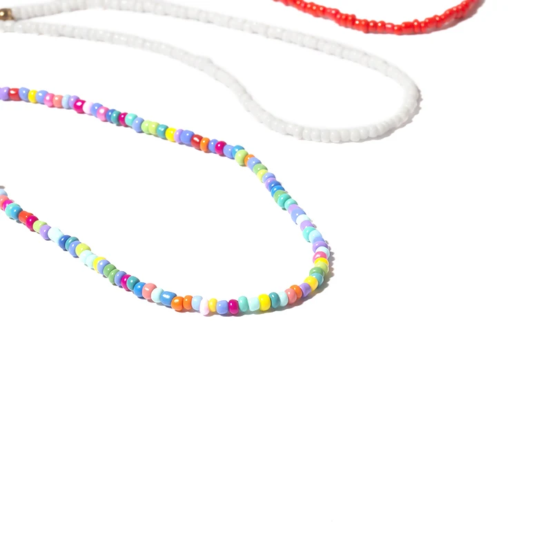 10 шт./компл. Карамельный цвет в богемном стиле ручной работы Радуга бусы колье