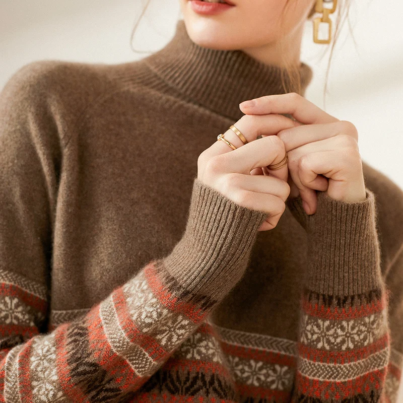 Новинка 2020 пуловер с высоким воротом свитер Женский однотонный Тонкий